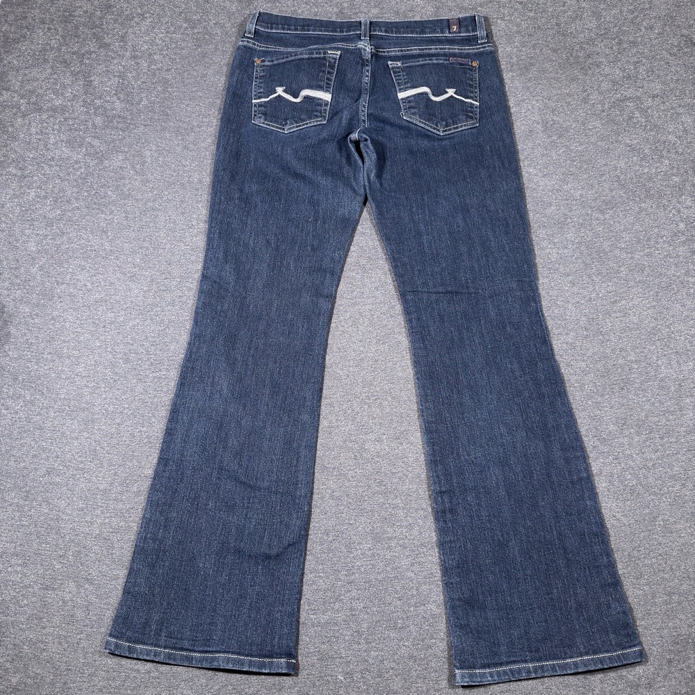 7 For All Mankind Blue Boot Cut Jeans - Picture 3 of 8